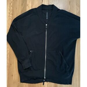 Nike Every Stitch Considered Men's Large Black Full Zip Knit Sweater DH2677-010